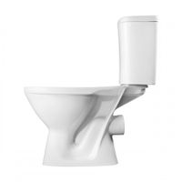 Унитаз-компакт "Pro" горизонтальный выпуск, с 1-режимной кнопочной арматурой и сиденьем полипропилен арт-1P2155S0000BF — фото 6, Напольные унитазы