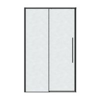 Дверь в нишу Grossman Galaxy 100.K33.01.130.21.02 (130х195) черный матовый,стекло шиншилла,раздвижная, 1 место — фото 1, Раздвижные душевые двери