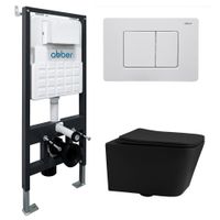 Товар: Комплект подвесной унитаз ABBER Rechteck AC1201MB черный матовый с инсталляцией AC0105 и кнопкой AC0120MW белая матовая AC1201MB-AC0105-AC0120MW - фото 1 Комплект подвесной унитаз ABBER Rechteck AC1201MB черный матовый с инсталляцией AC0105 и кнопкой AC0120MW белая матовая AC1201MB-AC0105-AC0120MW — фото 1, Комплекты унитаз + инсталляция