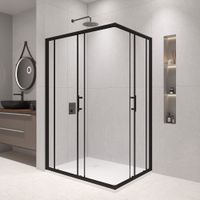 Душевой уголок RGW PA-146B 80x120, прямоугольный, профиль черный, стекло прозрачное/6 мм, арт-020814682-14 — фото 4, Прямоугольные душевые уголки