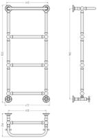 Полотенцесушитель водяной Сунержа Ренессанс 1386 960x400 Матовый белый арт-30-0281-9640 — фото 2, Водяные полотенцесушители