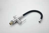 Смеситель для кухни с гибким изливом и подключением фильтра BELZ, сатин, черный, арт-B76814-1 — фото 10, Смесители для кухни