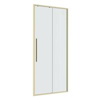 Дверь в нишу Niagara Nova NG-44-10ASG (100х195) раздвижная,золото сатин,стекло прозрачное,1 место — фото 1, Раздвижные душевые двери