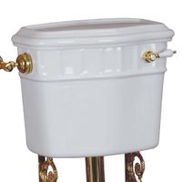 GIANETA Бачок подвесной низкий, д/напольного WC, с отв. для ручки слива, белая керамика 20921 — фото 1, Подвесные унитазы