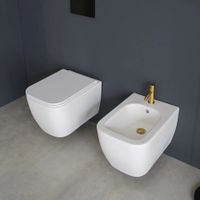 Биде Scarabeo TEOREMA 2.0 подвесное с одним отверстием цвет белый арт-5127 — фото 5, Биде подвесные