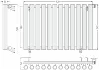Отопительный радиатор Сунержа Кумир-0 EU50 правый 500х820 12 секций Тёмный титан муар арт-15-0351-5012 — фото 5, Радиаторы отопления