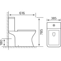 Унитаз-компакт Azario Nigel 385х616х785 напольный, безободковый, с быстросъемным сиденьем микролифт арт-AZ-55 — фото 13, Напольные унитазы