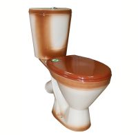 ЭЛЕГАНТ Унитаз-компакт косой вып., нижн. подвод, с арм. и сид."Уклад", крепл., коричневый. ROSA Вн УнК05 — фото 1, Напольные унитазы