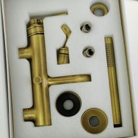 ERMITAGE MINI См-ль д/ванны моноком. внешний, с ручным душем, ручка латунь, бронза арт-31417 — фото 3, Смеситель для ванны