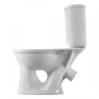 Унитаз-компакт Виктория косой выпуск, н/п., кноп. арматурой и сиденьем полипропилен, крап на белом S 1P3016S0100BF — фото 4, Напольные унитазы