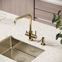 Смеситель для кухни SANCOS Vela с возможностью подключения фильтра для воды, цвет полированное золото, арт. SC4013ZG — фото 3, Смесители для кухни