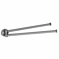 Полотенцедержатель COLOMBO DESIGN PLUS W4913 двойной цвет хром — фото 3, Полотенцедержатели