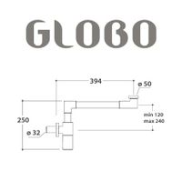 Сифон GLOBO для раковины эконосичный цвет черный матовый арт-RA053AR — фото 3, Сифоны для раковины