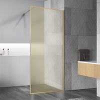 Душевая перегородка Walk-In VSW-1HP120GWBG, 1200*2000,браш.золото, стекло ламинир. с золотыми нитями — фото 1, Душевые перегородки