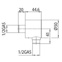 Подключение душевого шланга Bossini V00280.030 цвет хром — фото 1, Шланговые подключения