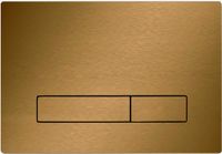 KK-POL 350/PSM/007-00-00 Vitrum Metal SLim Металлическая панель смыва для инсталляции, цвет золото брашированное — фото 1, Панели