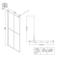 Товар: Душевая перегородка Niagara Nova (100х195) черный матовый,стекло прозрачное,1 место арт-NG-686-10BLACK - фото 11 Душевая перегородка Niagara Nova (100х195) черный матовый,стекло прозрачное,1 место арт-NG-686-10BLACK — фото 11, Душевые перегородки