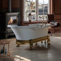 IMPERO AFFUSTO M Ванна 180x87хH83.5 см. бел, лафет "меандр" бронза, слив/перелив бронза 26341 — фото 3, Ванны