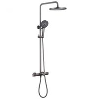 Душевая стойка ABBER Thermostat AF8516NGL с термостатом и изливом, никель — фото 1, Душевые стойки