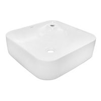 Раковина накладная Azario 430х430х120 квадратная, белый глянцевый арт-AZ-2194 — фото 4, Раковины накладные