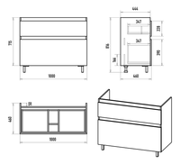 Тумба под раковину арт-П-Лак-01100-0112Я — фото 6, Тумбы под раковину