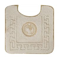 Коврик д/WC 60х60 см., логотип АФИНА, кремовый, окантовка золото 30776 — фото 1, Коврики для ванной комнаты