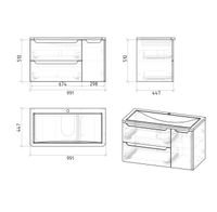 Товар: Тумба подвесная "АДЕЛЬ-100 см" с 2-я ящ. белая (ум. Aдель-100) 1010001 - фото 3 Тумба подвесная "АДЕЛЬ-100 см" с 2-я ящ. белая (ум. Aдель-100) 1010001 — фото 3, Комоды и тумбы для ванной комнаты