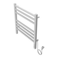 Полотенцесушитель электрический AZARIO ANCONA 500/600 квадрат, 7 секций, диммер справа, белый арт-AZ71856W — фото 2, Электрические полотенцесушители