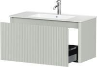 Тумба под раковину Allen Brau Gravity 100 1.370018.PWM папирус матовый — фото 6, Тумбы под раковину