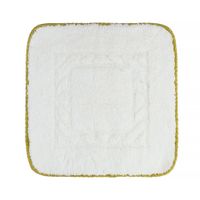 COMPLEMENTI Коврик д/ванной комнаты 60х60 см., белый, узор 2, тесьма золото арт-29611 — фото 1, Коврики для ванной комнаты