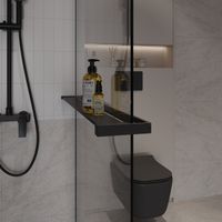 Душевая перегородка Niagara Nova (120х195) черный матовый,стекло прозрачное,с полкой,1 место арт-NG-670-12ВLACK — фото 9, Душевые перегородки