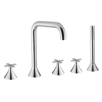 SIRIUS См-ль на борт ванны, на 5 отв., хром 28171 — фото 1, Смесители на борт ванны