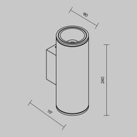 Товар: Настенный светильник (бра) Outdoor арт-O303WL-L24W3K - фото 2 Настенный светильник (бра) Outdoor арт-O303WL-L24W3K — фото 2, Уличное освещение