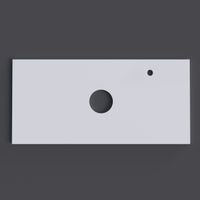 Столешница МДФ "ФЛАЙ-100 см" белая 501001 — фото 1, Столешницы под раковину