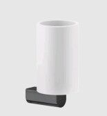 Товар: Стакан, Gessi, Rilievo, одинарный, ширина, мм-75, глубина, мм-100, высота, мм-150, ёмкость, мл-300, настенный, материал стакана-керамика белая (Neolite), материал держателя-металл, крепления в комплекте, цвет-Black Metal PVD арт-59507.706 - фото 1 Стакан, Gessi, Rilievo, одинарный, ширина, мм-75, глубина, мм-100, высота, мм-150, ёмкость, мл-300, настенный, материал стакана-керамика белая (Neolite), материал держателя-металл, крепления в комплекте, цвет-Black Metal PVD арт-59507.706 — фото 1, Стаканы для зубных щеток