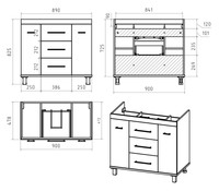 Тумба под раковину арт-П-Тер01090-01503Я — фото 3, Тумбы под раковину