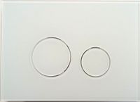 KK-POL M11 Стеклянная панель смыва для инсталляции, цвет белый матовый арт-350/PPB/124-00-00 — фото 1, Панели