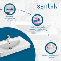 Товар: Раковина SANTEK Тигода 80 мебельная белый арт-WH302084 - фото 3 Раковина SANTEK Тигода 80 мебельная белый арт-WH302084 — фото 3, Раковины подвесные