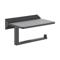 Держатель для туалетной бумаги с полочкой Rose RG1605H, черный — фото 1, Держатели туалетной бумаги