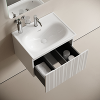 Тумба подвесная SANCOS Code 590х453х400, c одним ящиком оснащенным доводчиками, цвет белый , арт. CD60W — фото 2, Тумбы под раковину