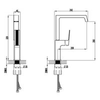 Смеситель для кухонной мойки Azario EXQUISITE керамический картридж, хром арт-AZ-VSM568340C — фото 1, Смесители для кухни