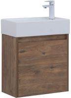 Тумба под раковину Aquanet Nova Lite 50 дуб рустикальный (1 дверца) арт-00298855 — фото 1, Тумбы под раковину