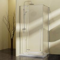 Душевой уголок Slim-N , 1000*900, хром, стекло прозрачное арт-VSR-5SN9010CL — фото 1, Прямоугольные душевые уголки