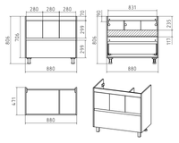 Тумба под раковину арт-Э-Али01090-0112Я — фото 5, Тумбы под раковину