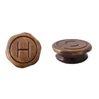 SD0151SM Заглушка маркировочная на ручку(и) для смесителей 2шт., металл/пластик, ЦВЕТ БРОНЗА — фото 1, Комплектующие