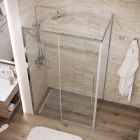 Боковая стенка Grossman Galaxy (80х195) хром,стекло прозрачное, 1 место арт-200.K33.01.80.10.00 — фото 4, Боковые стенки