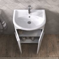 Тумба под раковину VIGO Hoska 55 напольная белый (229) — фото 4, Тумбы под раковину