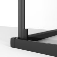 Душевое ограждение Niagara Nova NG-6833-34ВLACK (90х90х195) квадрат,черный матовый,двери раздвижные,стекло прозрачное,1 место NG-6833-34BLACK — фото 9, Квадратные душевые уголки