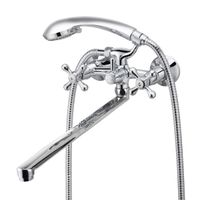 Promotion Смеситель для ванны, круг.пов.излив 300мм держ.на теле лейка, р/ДВ, хром, LM, арт-LM6048C — фото 1, Смеситель для ванны