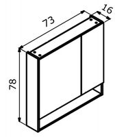 Зеркальный шкаф ORKA Malta 75 антрацит матовый арт-3001305 — фото 1, Зеркальные шкафы в ванную